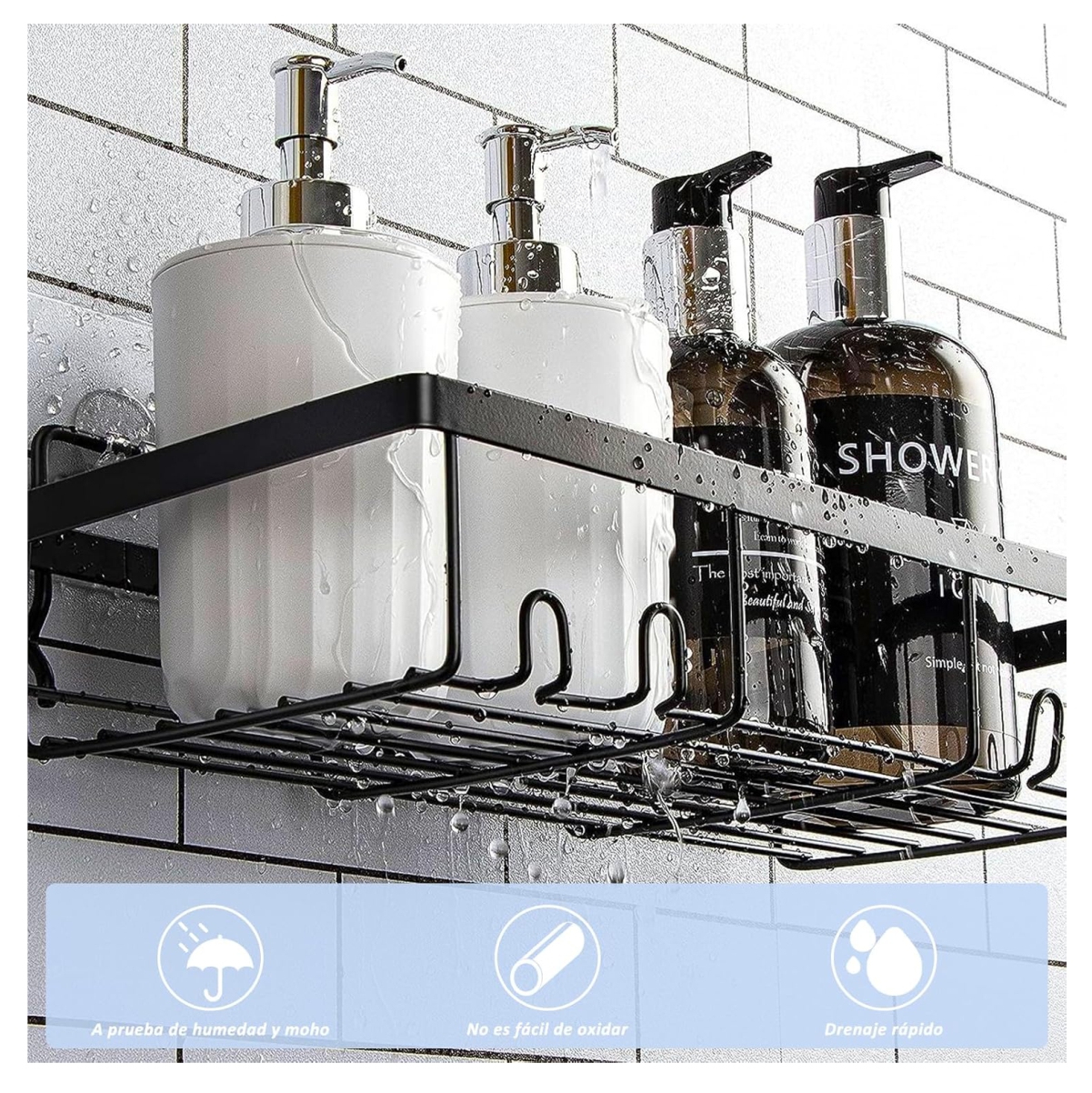 Esquinero baño 5pcs Organizador Adhesivo